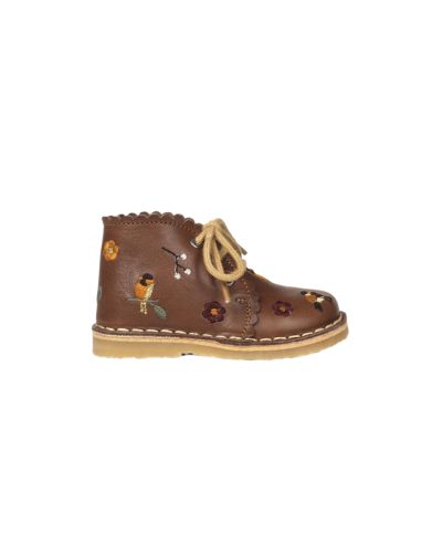 PETIT NORD SCALLOP BOOT BIRDS COGNAC