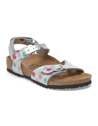 BIRKENSTOCK RIO ARGENT POIS