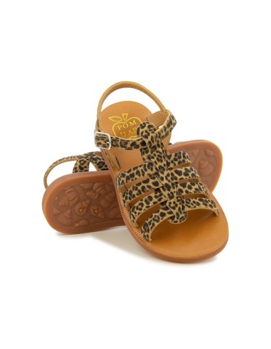 POM D'API PLAGETTE STRAP LEOPARD BEIGE