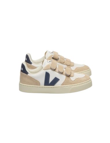 VEJA V10 BEIGE BLAUW